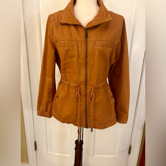 Old Navy Jackets & Blazers - Old Navy Woman’s Orange Sz M 100% Cotton Utility Jacket W/ Waist Drawstring